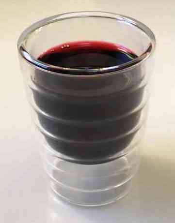 Glass of aronia juice