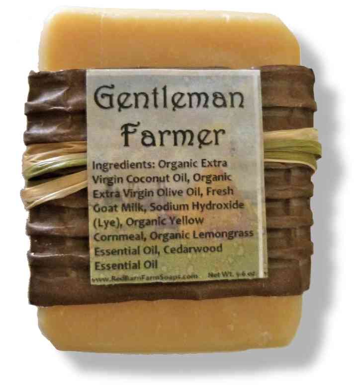 Bar of Red Barn Farm Gentleman Farmer goat's milk soap