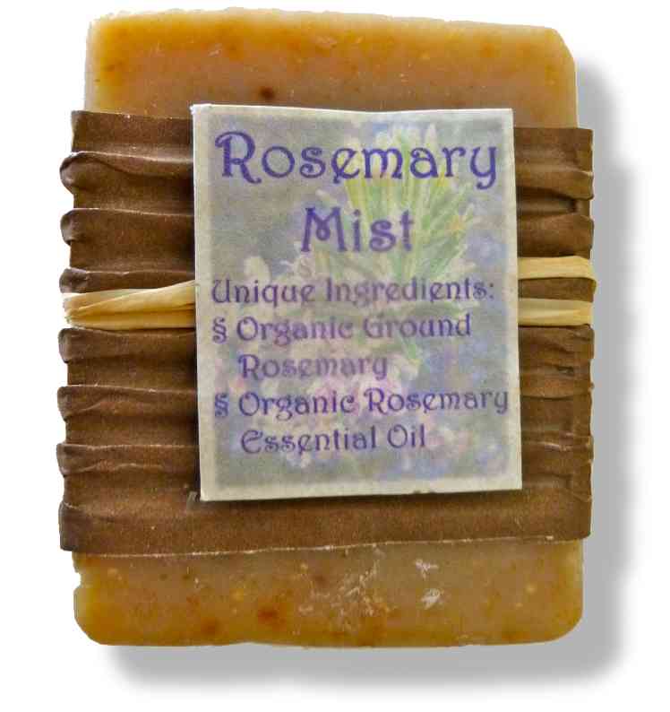 Bar of Red Barn Farm Rosemary Mist goat's milk soap