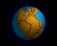 Pangea animation showing continents drifting away from each other